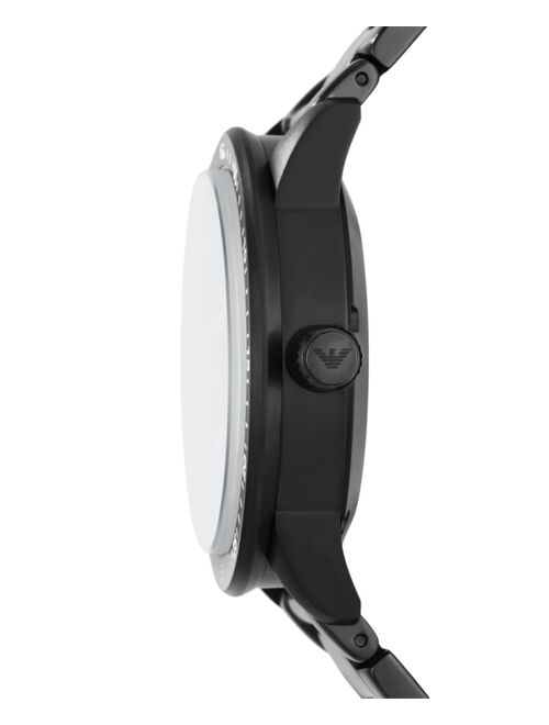 Emporio Armani Men's Automatic Black-Tone Stainless Steel Bracelet Watch 43mm