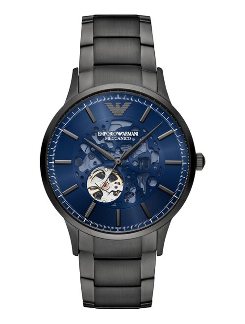 Emporio Armani Men's Automatic Gunmetal-Tone Stainless Steel Bracelet Watch 43mm