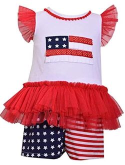 Girl's 4th of July Dress - Chambray Americana Tutu Dress…