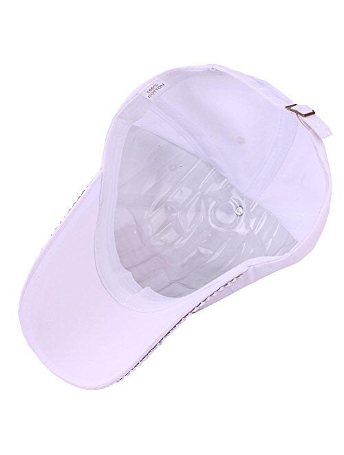 CRUOXIBB USA Bling Baseball Cap Sparkle American Flag Hat for Men Women Hip Hop Caps