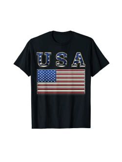World Flags USA American Flag United States US Patriotic T-Shirt