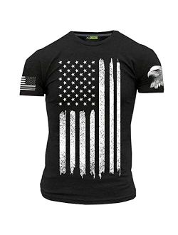 Picontshirt American Flag T-Shirt with Eagle Men's Patriotic Shirts