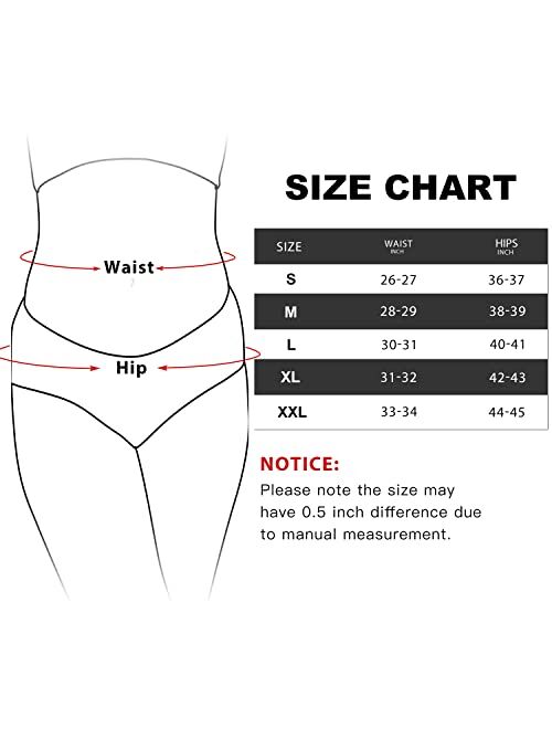 Perlapoc 6 Pack Seamless Underwear for Women No Show Bikini Panties for Women Soft Stretch Hipster Briefs , Multiple Colors