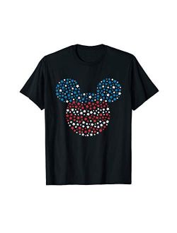 Mickey Mouse Red White and Blue Stars T-Shirt
