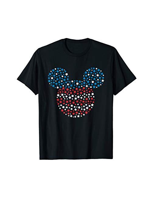 Disney Mickey Mouse Red White and Blue Stars T-Shirt