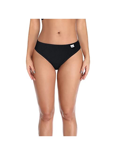 Generic 5 Pack Seamless Underwear for Women Cheeky Panties No Show Sexy High Cut Low Rise Womens Bikini Underwear