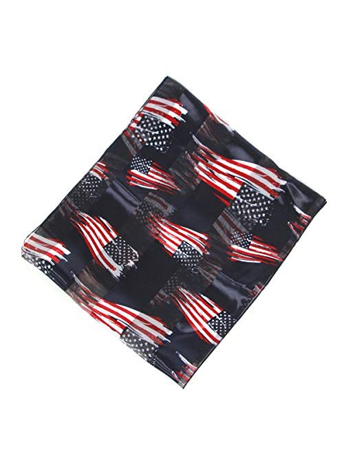 Serenita Satin Scarf Hair Wraps for Women Music Note Gifts American Flag Bandana Shamrock Clover St. Patrick's Day Easter Mardi Gras