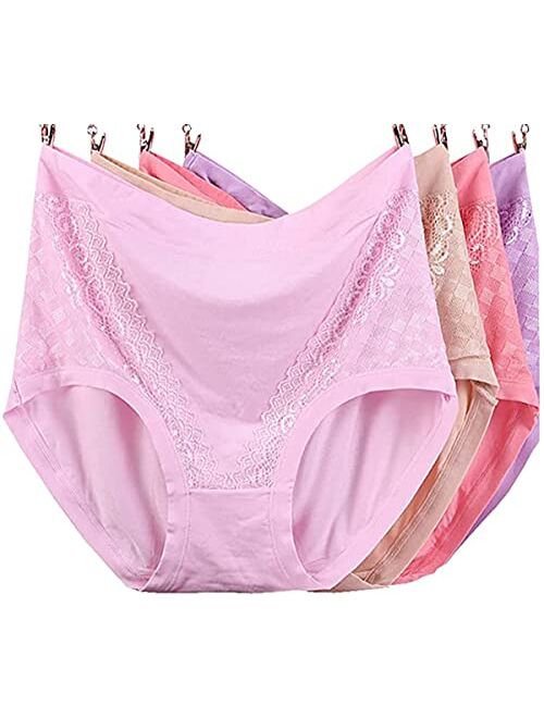 Happydog Women's Underwear Ladies Soft Full Briefs Panties 5 Pack