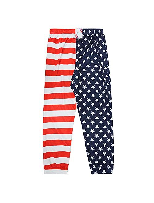 bopika Men ‘s Beach Pants American Flag Pants Men’s Sport Sweatpants Baggy Pants