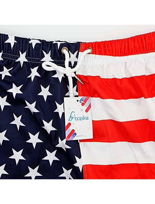 bopika Men ‘s Beach Pants American Flag Pants Men’s Sport Sweatpants Baggy Pants