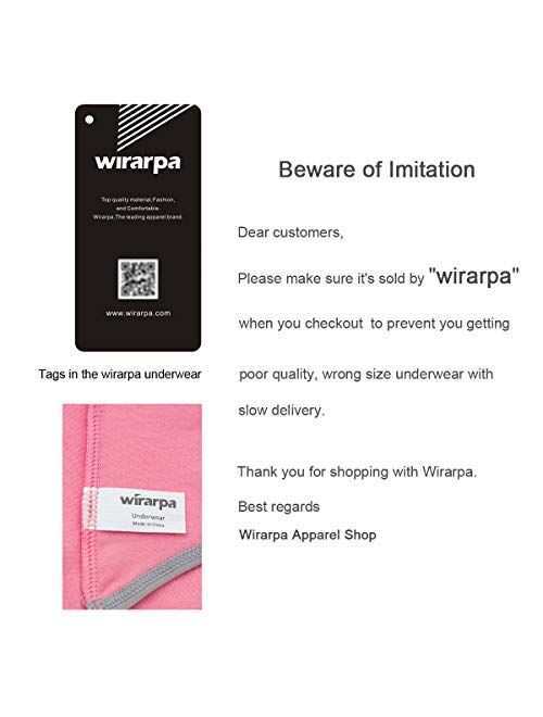 wirarpa Women's Cotton Underwear Mid Low Rise Full Briefs Breathable Ladies Regular Plus Size Panties 5 Pack