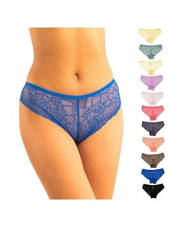 Alyce Ives Intimates 12 Pack Womens Lace Bikini Assorted Colors