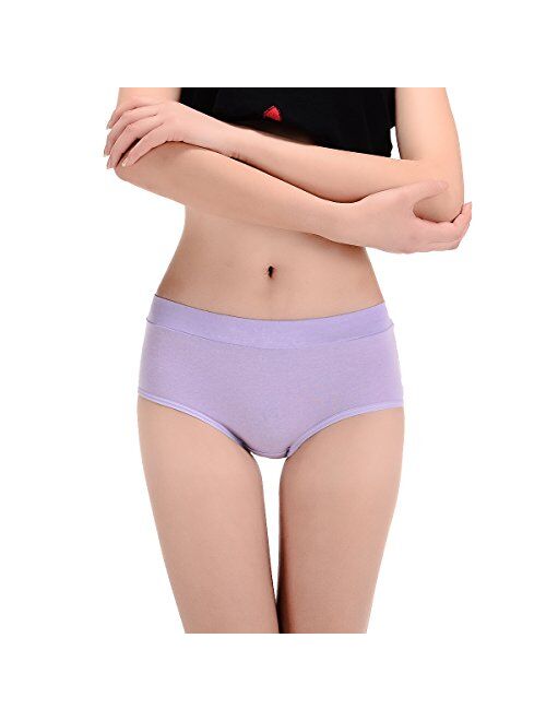 Buankoxy Women's 3 or 8 Pack Stretch Cotton Panties