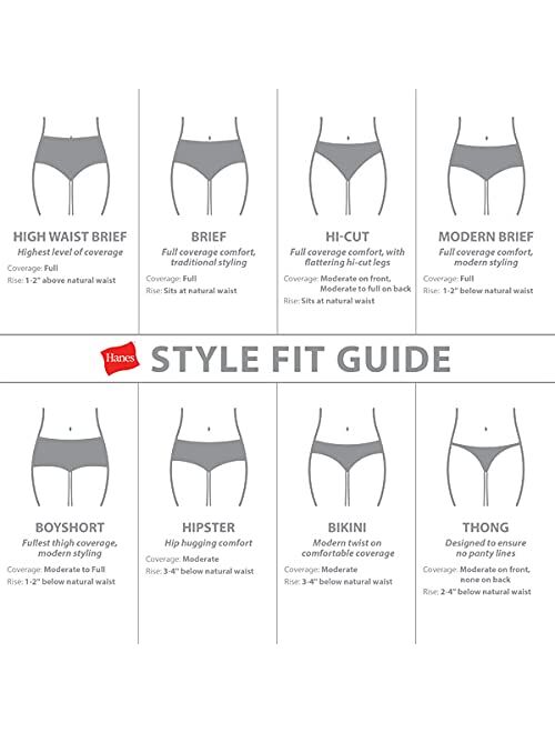 Hanes Women's Signature Smooth Microfiber Brief Underwear 6-Pack