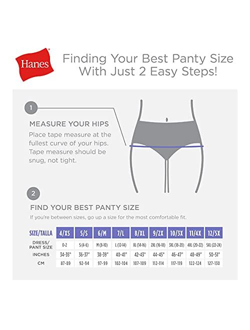 Hanes Women's Signature Smooth Microfiber Hi-Cut Underwear 6-Pack