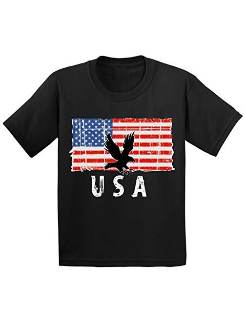 Awkward Styles Eagle USA Toddler Shirt Proud American US Patriotic Kids T Shirt USA Kids