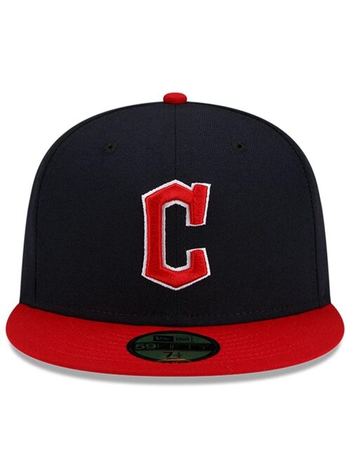 New Era Youth Boys Navy and Red Cleveland Guardians Authentic Collection On-Field Home Logo 59FIFTY Fitted Hat