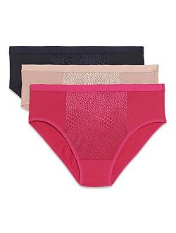 Women's Blissful Benefits Tummy-Smoothing Comfort Microfiber Hipster 3-Pack Ru5023w