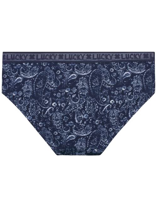 Lucky Brand Women's Underwear - 5 Pack Microfiber Hipster Briefs (S-XL)