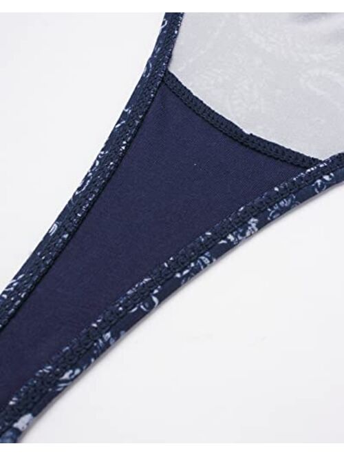 Lucky Brand Women's Underwear - 5 Pack Microfiber Thong Panties (S-XL)