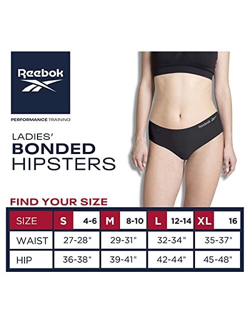 Reebok Women’s Underwear – No Show Lightweight Hipster Briefs (3 Pack)