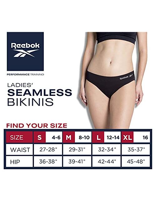 Reebok Women's Underwear - Seamless Bikini Briefs (10 Pack)