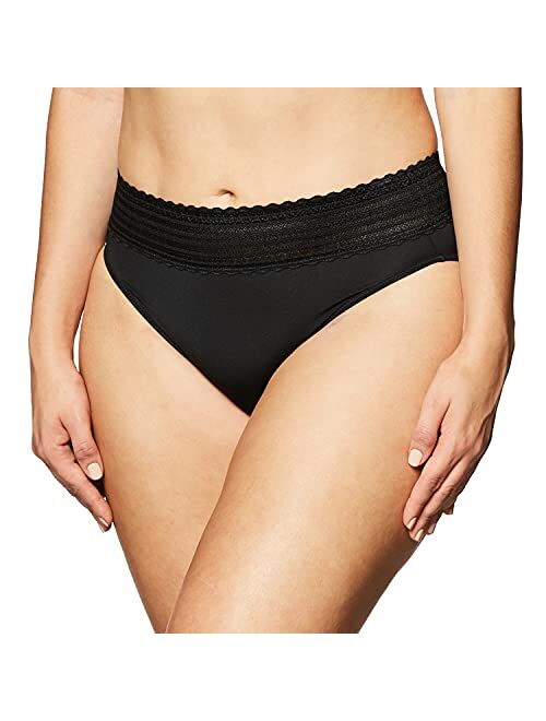 Warner's Women's Plus Size No Pinching No Problems Dig-Free Comfort Waist with Lace Microfiber Hi-Cut 5109j