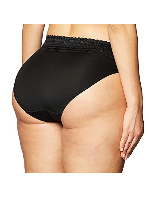 Warner's Women's Plus Size No Pinching No Problems Dig-Free Comfort Waist with Lace Microfiber Hi-Cut 5109j