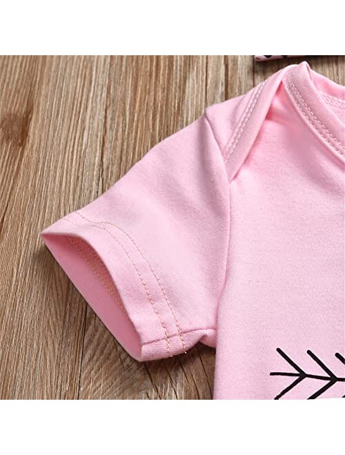 GRNSHTS Baby Girl Sister Matching Clothes Little Big Sister Short Sleeve Romper Shirt+Leopard Shorts Skirt+Headband 3Pcs Outfits