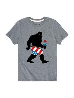 Instant Message - Patriotic Sasquatch - Youth Short Sleeve Graphic T-Shirt