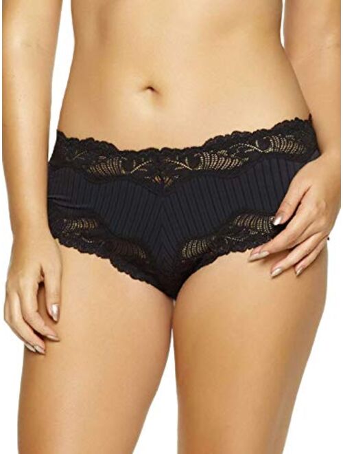 Paramour by Felina | Stripe Delight Hipster | Panty | 4-Pack | Lace | Plus Size