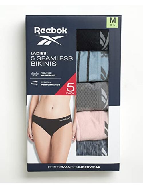 Reebok Women's Underwear - Seamless Bikini Briefs (5 Pack)