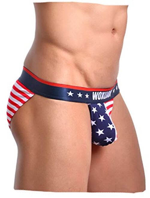 Evankin Men's Underwear,USA American Flag Sexy Boxers Briefs Soft Underwear