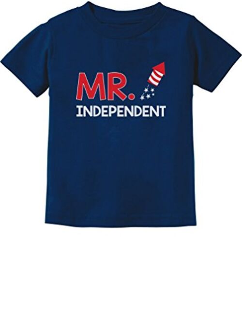 Tstars Mr. Independent Firecracker American Flag Boys Toddler Infant Kids T-Shirt