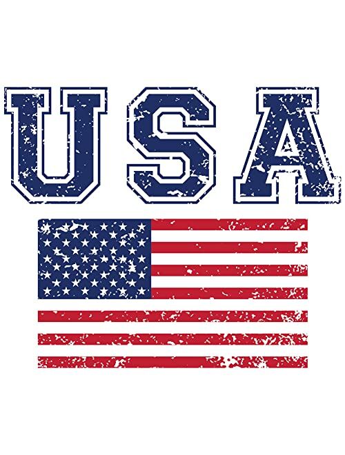 2bhip USA American Flag Vintage Style Short Sleeve T-Shirts Graphic Tees Patriotic Shirts