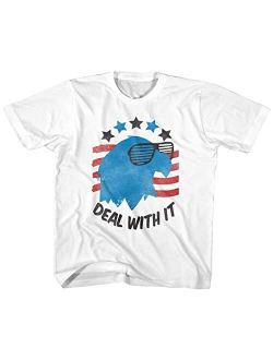 2Bhip USA America Deal with It Hater Blockers Toddler Short Sleeve T-Shirts Graphic Tees Patriotic Shirts