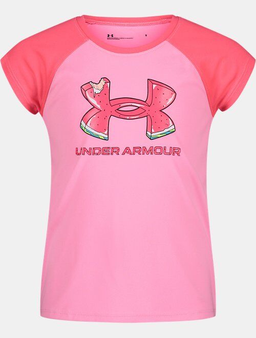 Under Armour Girls' Pre-School UA Watermelon Logo Short Sleeve T-Shirt