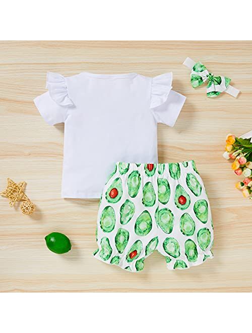 Viworld Baby Girl Sister Matching Outfits Little Big Sister Ruffle Romper Tops + Sunflower Shorts Set Summer Clothes