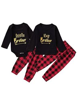 Aslaylme Baby Girls Matching Sister Outfit Big Little Sister Valentine Clothes