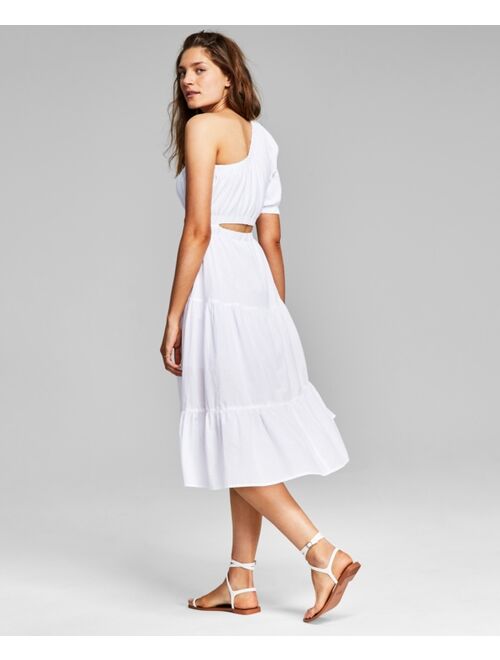 And Now This Women's Cotton Cutout One-Shoulder Dress