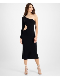 LNA Asymmetrical Side-Cutout Dress