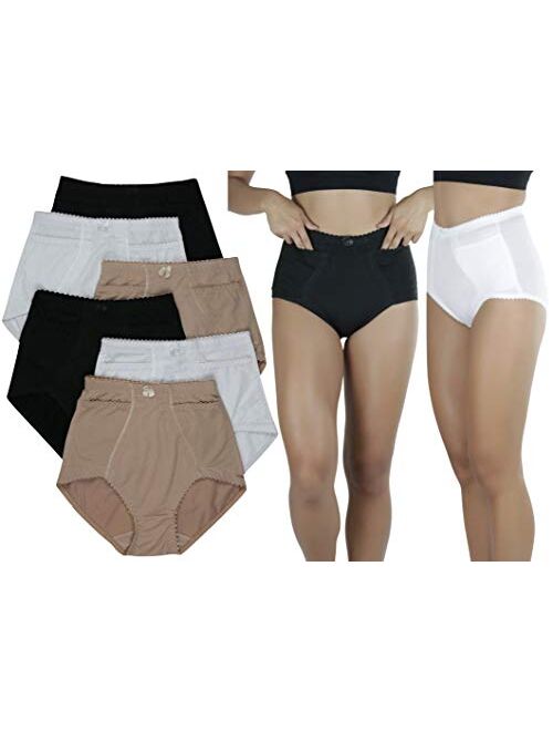 ToBeInStyle Women's High-Waisted Double Side Pocket Girdle Panties Briefs
