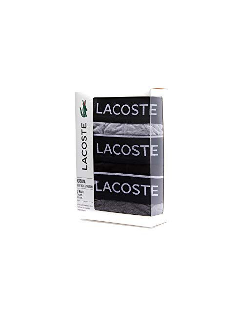 Lacoste Men's Casual Allover Croc 3 Pack Cotton Stretch Trunks