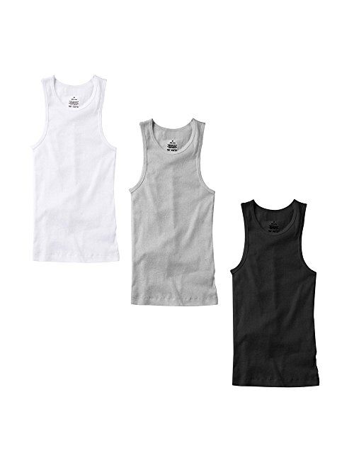 TZ Promise 3-6 Pack Men's 100% Cotton Wife Beater A-Shirts Undershirt Plain Ribbed Tank Top
