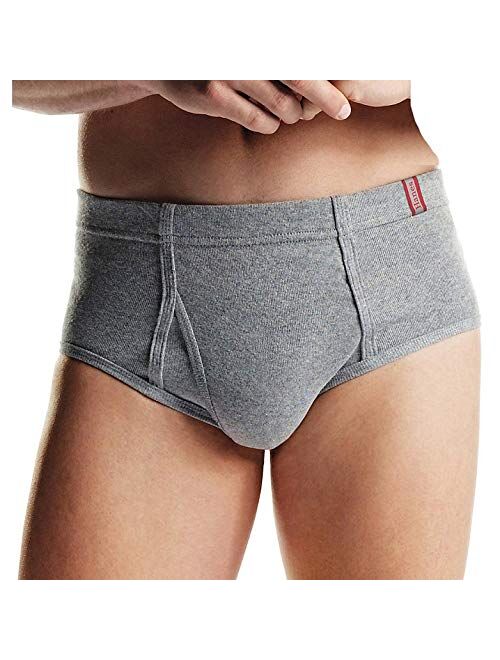 Hanes Men's Tagless Assorted Briefs with Fabric-Covered Waistband