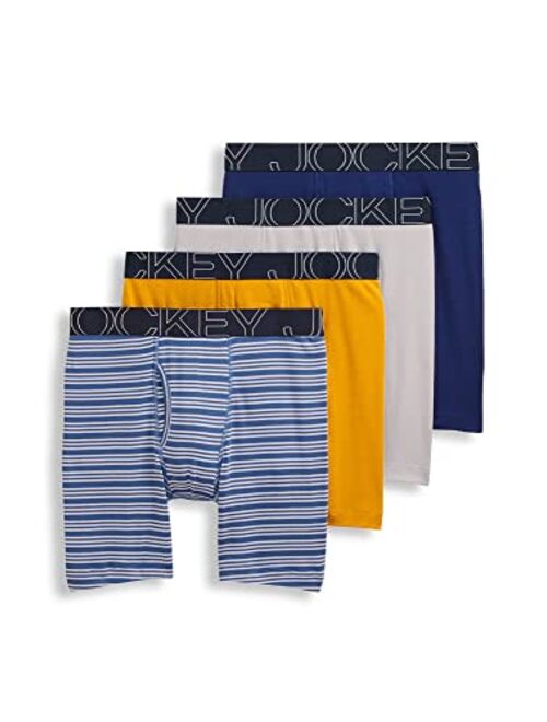 Jockey Men's Underwear ActiveBlend 7" Midway Brief - 4 Pack