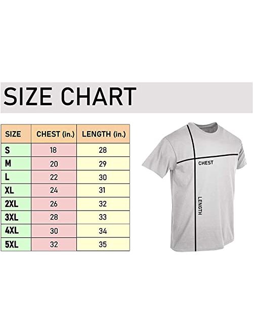 BILLIONHATS 12 Pack Plus Size Men Cotton T-Shirt Bulk Big Tall Short Sleeve Lightweight Tees