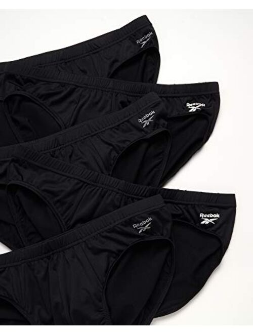 Reebok Mens Underwear Quick Dry Performance Low Rise Briefs (5 Pack)