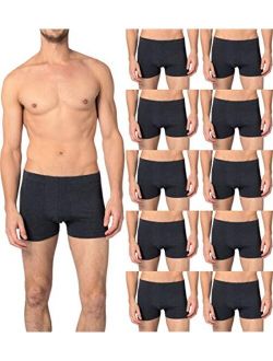 Men's Cotton Stretch Color Boxer Brief Trunks -Pack of 10