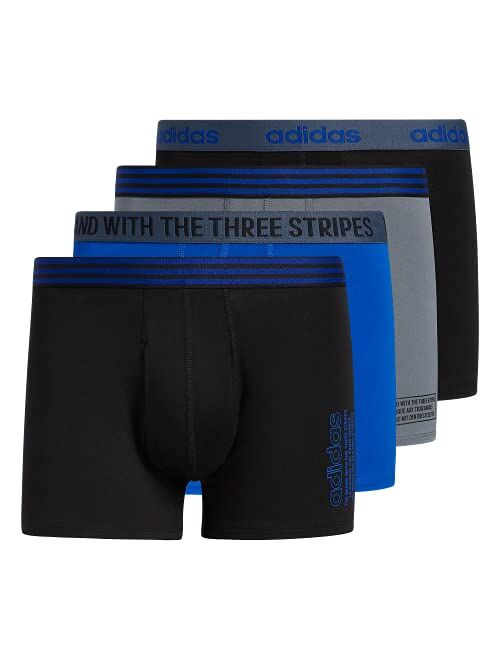 adidas Men's Core Stretch Cotton Trunk Underwear (4-Pack)